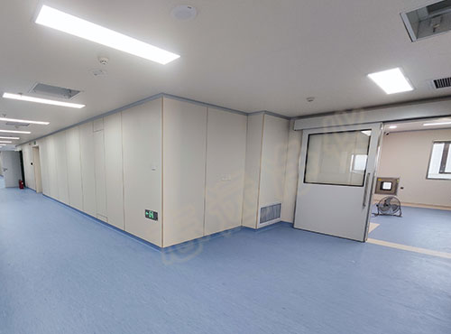 手術(shù)部潔凈走廊收尾-志遠凈化