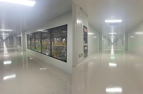 陜西秦帝鮮集食品有限公司生產(chǎn)車(chē)間參觀走廊-志遠(yuǎn)凈化工程